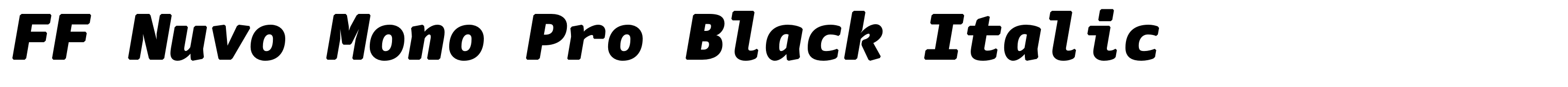 FF Nuvo Mono Pro Black Italic